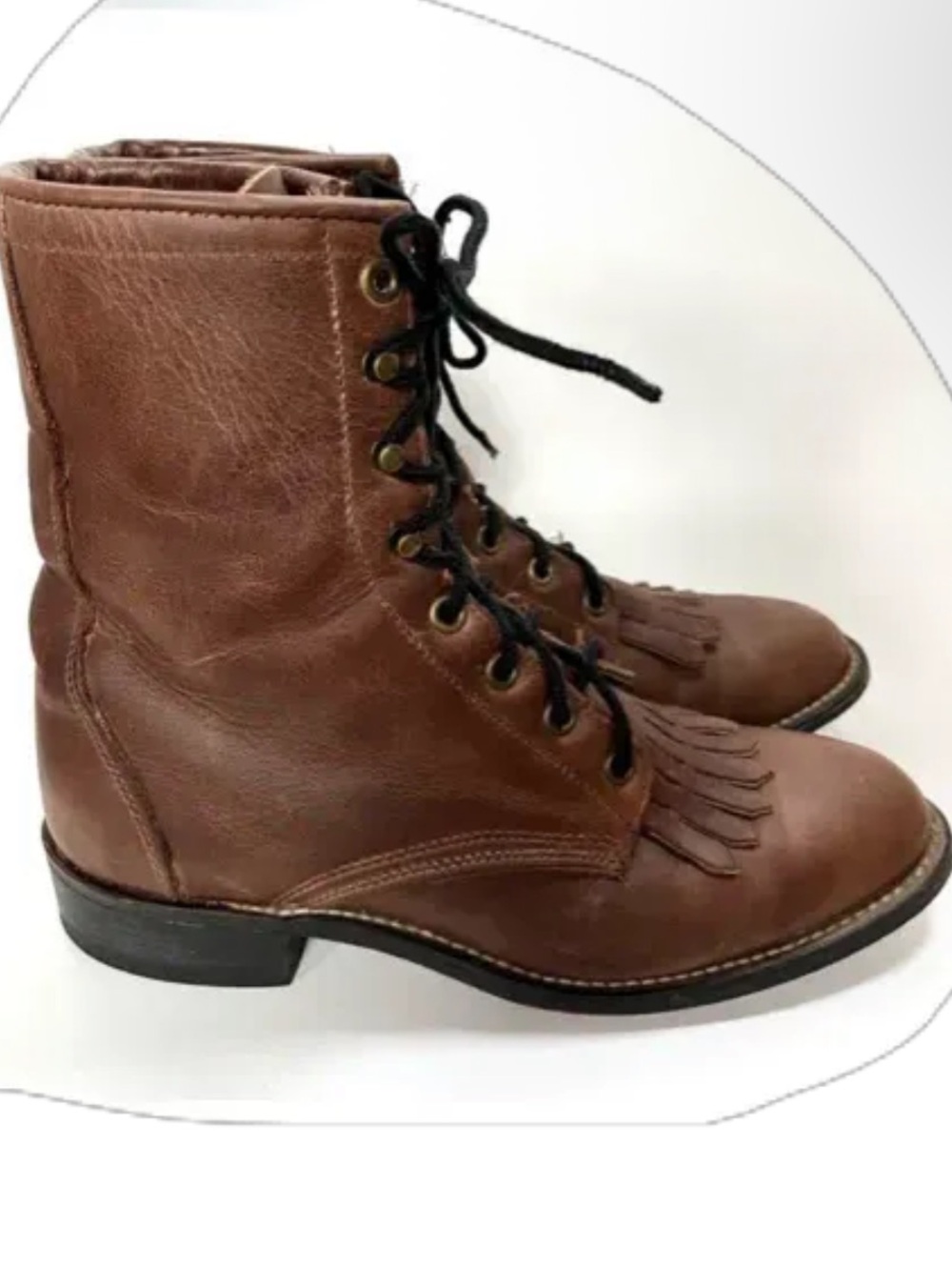 Laredo | Brown Leather Lace-Up Ropers